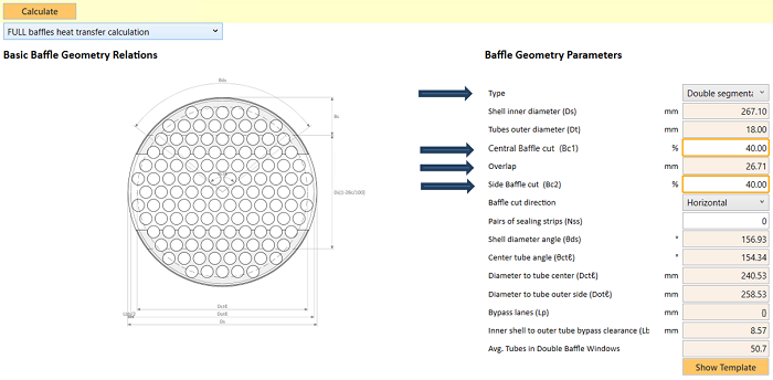 Double segmental baffles